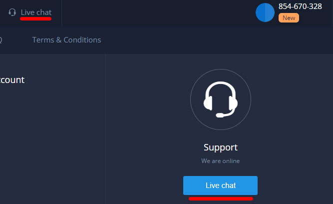 ExpertOption - How to Contact by Chat
