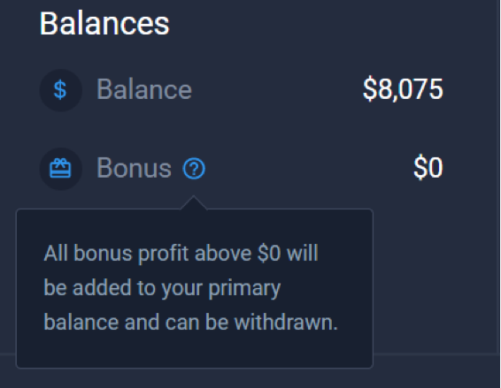 If I take a bonus can I withdraw money from the real balance?
